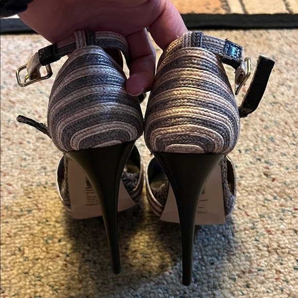 Bakers Women's Tan Strappy Peep-Toe Heels - Picture 4 of 7